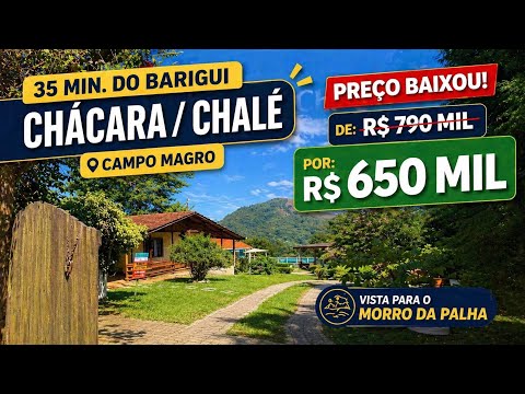 BAIXOU O PREÇO!! CHALÉ EM CAMPO MAGRO PERTO DE CURITIBA COM VISTA PRO MORRO DA PALHA!!