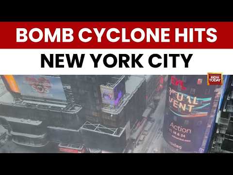 Bomb Cyclone Hits New York With Heavy Snow, Flight Delays And Blizzard Conditions | US News