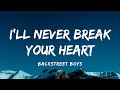 Backstreet Boys - I'll Never Break Your Heart (Lyrics)