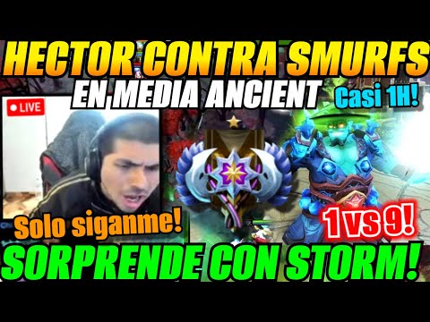 😲HECTOR K1 vs SMURFS in ANCIENT media!😲 1 vs 9 in Party with Viewers!