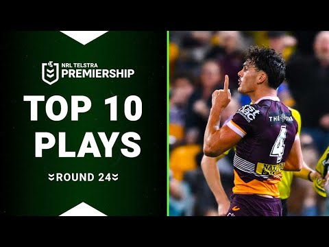 NRL Highlights | The top 10 plays from Round 24 of 2023 | Match Highlights