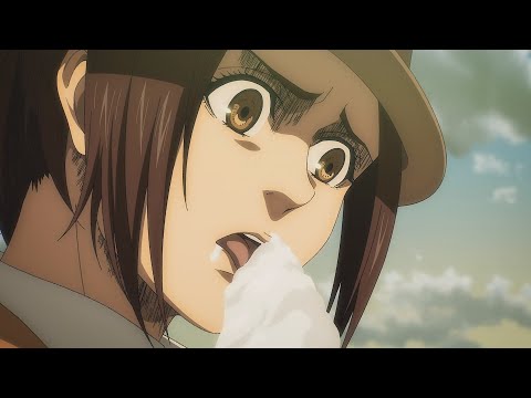 Sasha tries Ice cream for first time | Attack on Titan | DUB