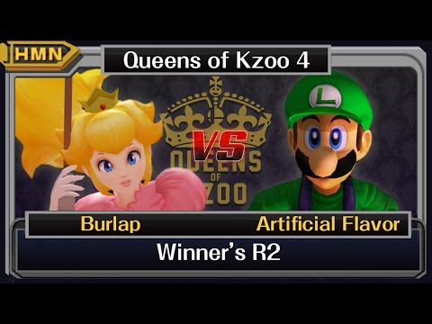 Queens of Kzoo IV Melee - Burlap (Peach) vs. AF (Luigi)