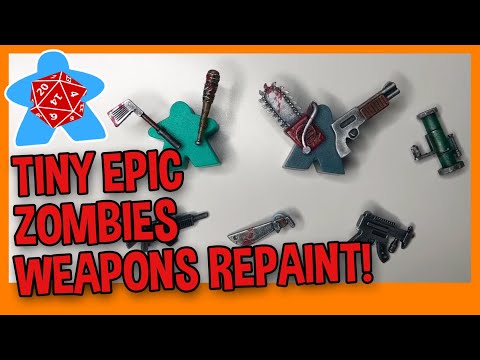 TINY EPIC ZOMBIES UNBOXING & REPAINT TUTORIAL - How to Paint Itemeeples in Tiny Epic Zombies