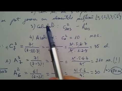 Metode de numarare: Permutari, Aranjamente, Combinari