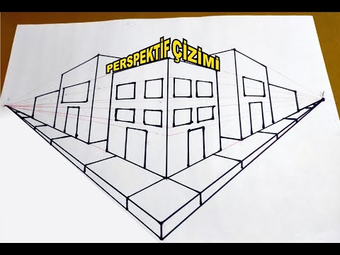 Çift Kaçışlı Perspektif ( İki Noktalı Perspektif )Sokak Çizimi - Görsel Sanatlar Dersi Etkinlikleri
