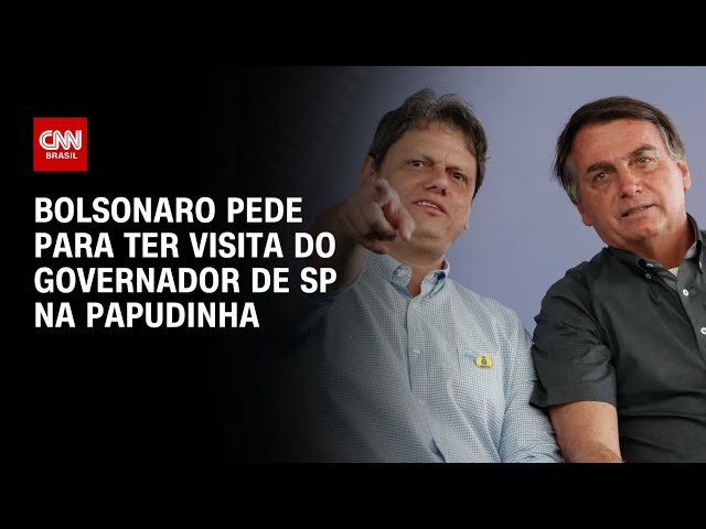 Bolsonaro pede para receber visita de Tarcísio na Papudinha | CNN 360°