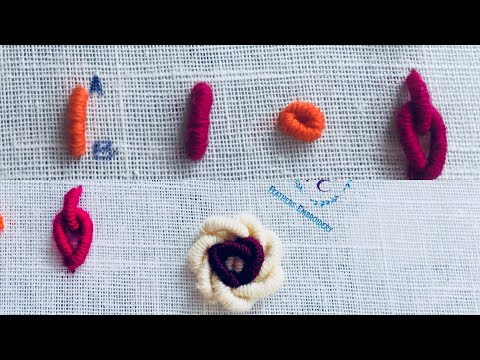 Bullion Knot Stitch variation — Hand Embroidery for beginners