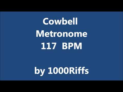 Cowbell Metronome 117 BPM - Beats Per Minute