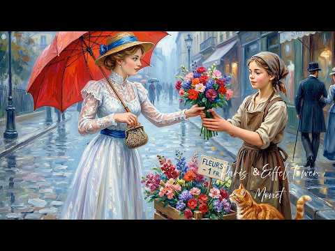 A Day in 19th Century Paris with My Cat | Claude Monet Style City & Nature |  AI Art MV