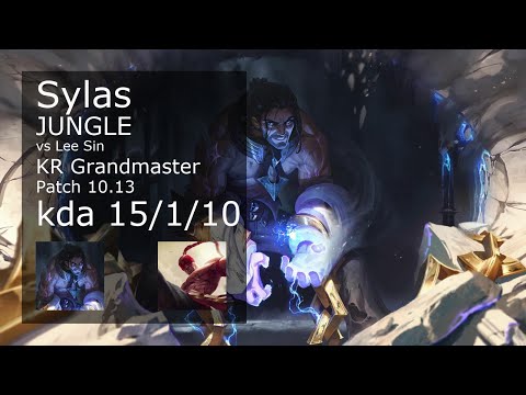 Sylas vs Lee Sin Jungle - KR Grandmaster 15/1/10 Patch 10.13 Gameplay // [롤] 사일러스 vs 리 신 정글