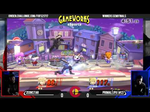ZeonStar (Cloud) Vs. Primal | JFK (Cloud, Yoshi) - WSF
