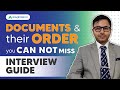 Interview Documents List | Documents you Need to Carry | How to Arrange Documents & Certificates
