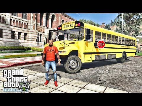 GTA 5 REAL LIFE MOD #665 - BUS DRIVER(GTA 5 REAL LIFE MODS)