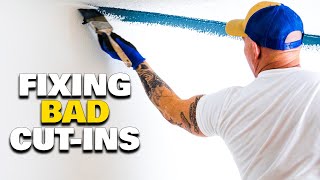 How to fix bad cut-in lines.  More interior painting tips.