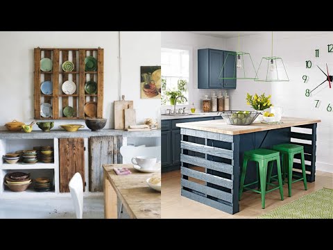 DIY Wood Pallet Kitchen Furniture Ideas. Kitchen Design with Wooden Pallet.