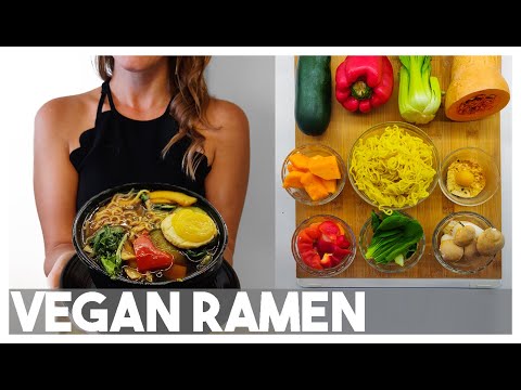 Ramen with Vegan Egg Yolk/ How to Make Vegetarian Ramen