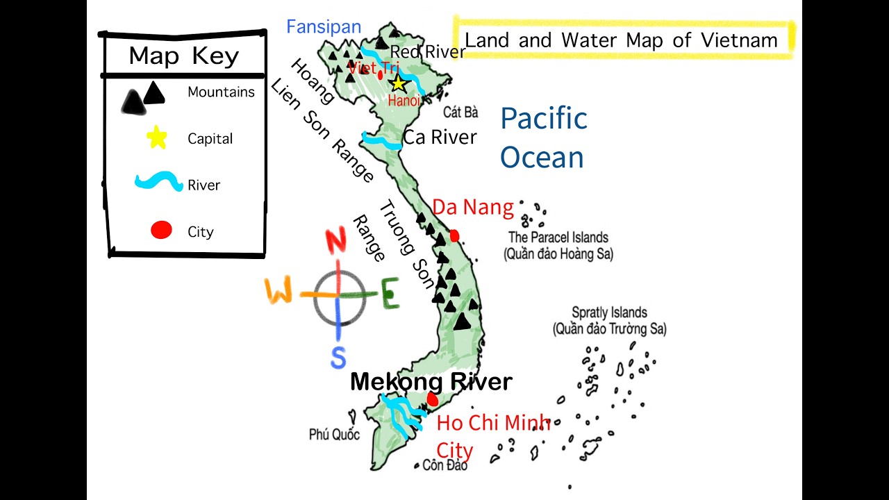 I made a Map of Vietnam!: Land and Water Map of Vietnam