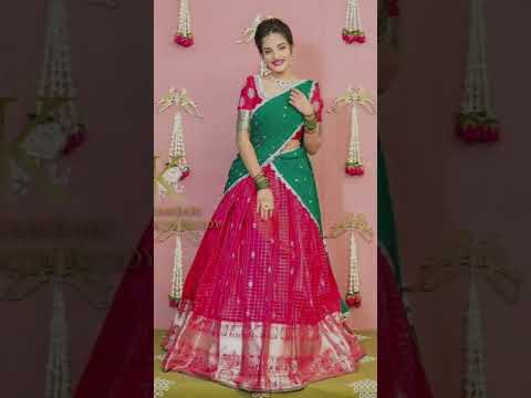 #latest half saree designs #pattu lehenga blouse designs #langa voni blouse designs #handloom work