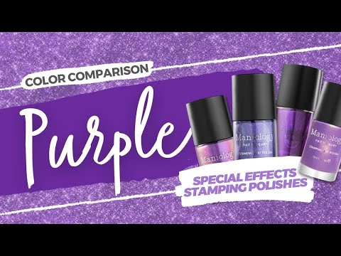 💜 Quick Guide to Special Effects Purple Nail Stamping Polish  | 1-Minute Maniology