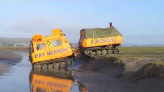 preview picture of video 'Bay SAR Hagglund bv206 driver training on Morecambe Bay'