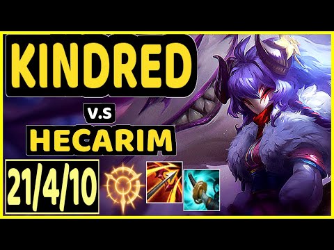 KINDRED vs HECARIM - 21/4/10 KDA JUNGLE GAMEPLAY - EUW Ranked MASTER
