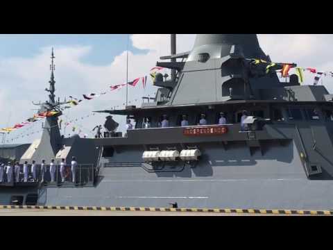 Commanding officer boarding LMV RSS Independence