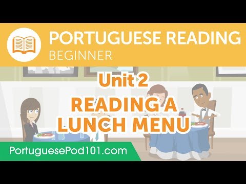Portuguese Beginner Reading Practice - Reading a Lunch Menu