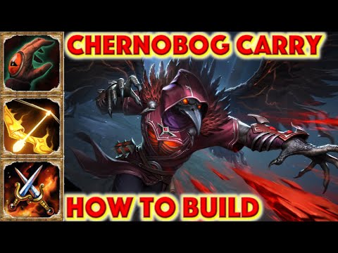 SMITE HOW TO BUILD CHERNOBOG - Skin Showcase RAVEN KING CHERNOBOG + Chernobog Carry Build Conquest
