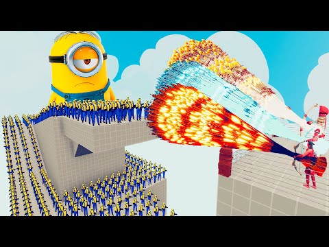 100x MINIONS + 2x GIANT vs 3x EVERY GOD - Totally Accurate Battle Simulator TABS