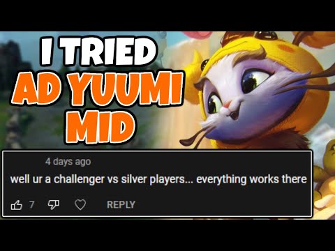 A fan said I could win with ANYTHING against silvers. So I tried AD Yuumi Mid  - League of Legends
