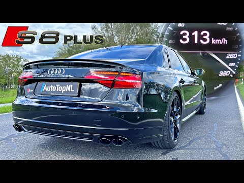 AUDI S8 PLUS 605HP | 100-200 & 313 KM/H TOP SPEED ACCELERATION & SOUND
