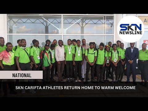 SKN CARIFTA ATHLETES RETURN HOME TO WARM WELCOME