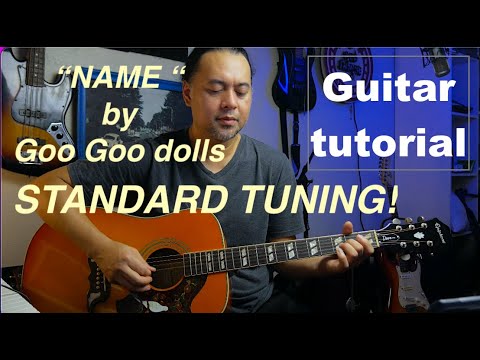 Goo Goo dolls - Name guitar tutorial (rhythm guitar) in STANDARD TUNING