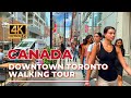 Toronto Walking Tour Best Yonge Street Walking Tour 4K Ultra HDR 60fps