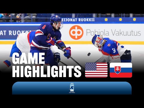 Хоккей Highlights: USA vs Slovakia | 2024 #U18MensWorlds