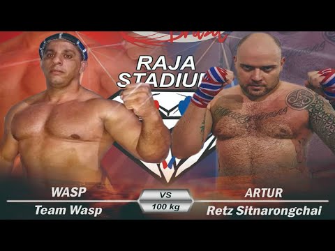 WASP (TEAM WASP) vs. ARTUR (TEAM RETZ) 100 KG - THAI FIGHT BRASIL 2º -  RAJA MUAY THAI STADIUM