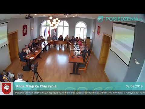 VIII nadzwyczajna sesja Rady Miejskiej Zbąszynia - 02.08.2019