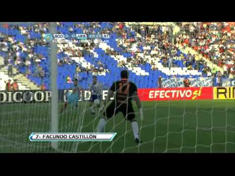 Gol de Castillón. Godoy Cruz 3 Arsenal 0. Fecha 16. Torneo Final 2013