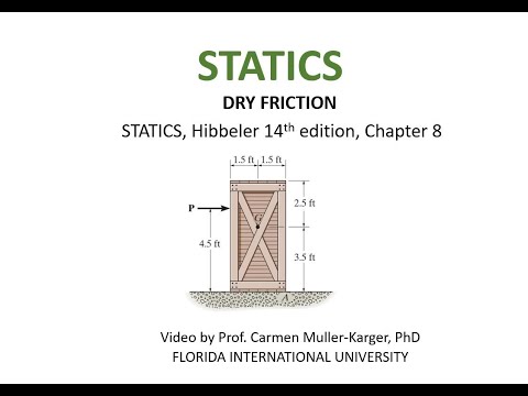 STATICS, Example 8.4 Dry friction