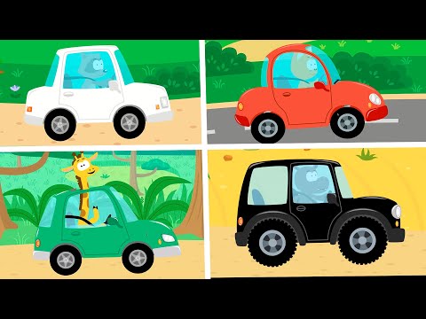 Учим цвета Машинки Бип Бип - Котёнок Котэ - Мультики песенки для детей