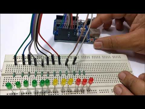 How to make an LED VU-meter using ARDUINO UNO