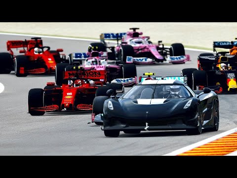 Koenigsegg Jesko Absolut vs F1 2020 Cars at Spa