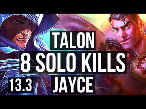 TALON vs JAYCE (MID) | 16/2/12, 8 solo kills, 1500+ games, Legendary | KR Master | 13.3