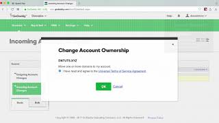 Quickly Push a Domain From One GoDaddy Account to Another