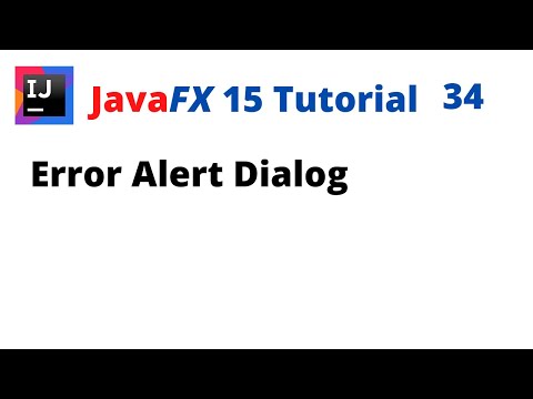 JavaFX 15 Tutorial 34 - Error Alert Dialog
