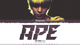 Download lagu TAEYONG 'APE' Lyrics (태용 APE 가사) [Color Coded Han_Rom_Eng] | ShadowByYoongi mp3