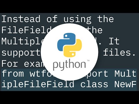 Python Flask Multiple Files Upload