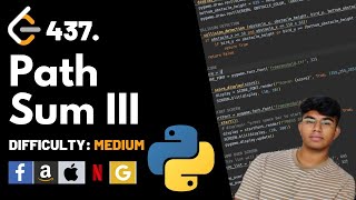 YouTube video 'Path Sum III | Leet code 437 | Theory explained + Python code'
