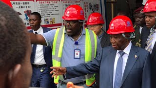 President Boakai inspects ongoing construction works of the LBS Broadcast Complex project